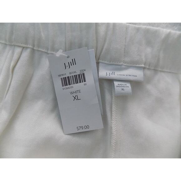 J Jill cropped pants white linen stretch size XL NWT - Picture 6 of 6